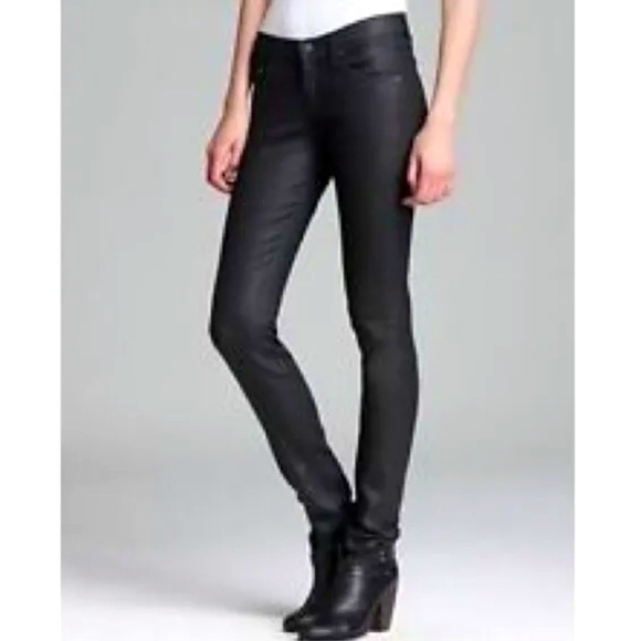 3x1 NYC Ross W3 Black Coated High Rise Skinny Jeans 28 - Picture 1 of 10
